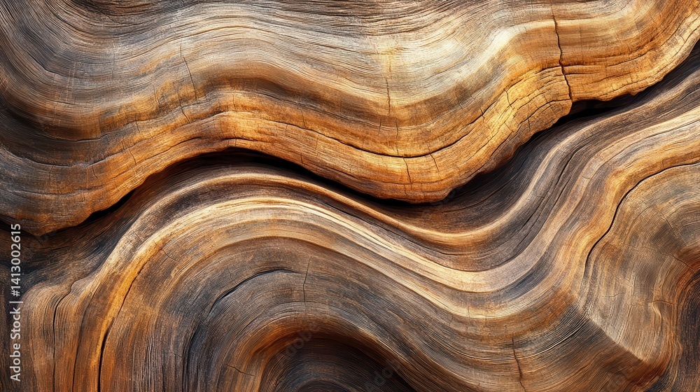 Rustic Natural Brown Wood Planks Background with Authentic Grain Pattern and Weathered Texture for Interior Design