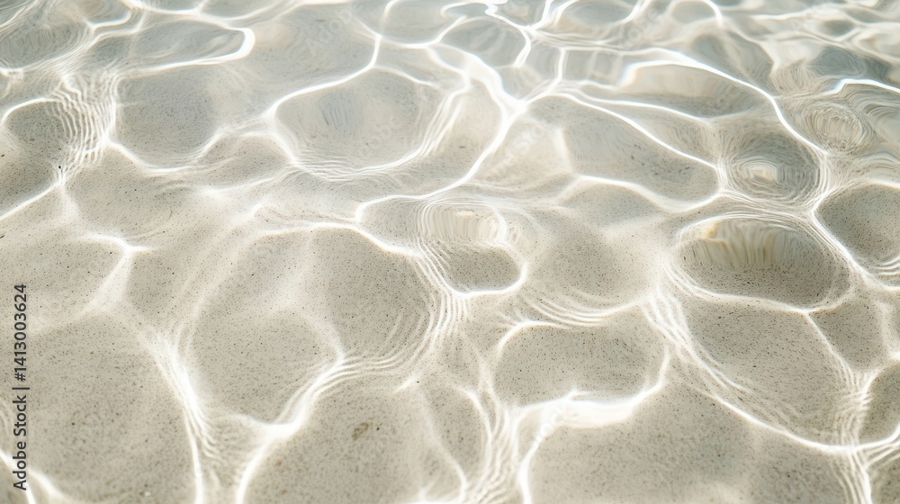 Serene Ocean Surface Creating Abstract Patterns of White Foam and Gentle Ripples in Morning Light Perfect for Wellness and Spa Backgrounds