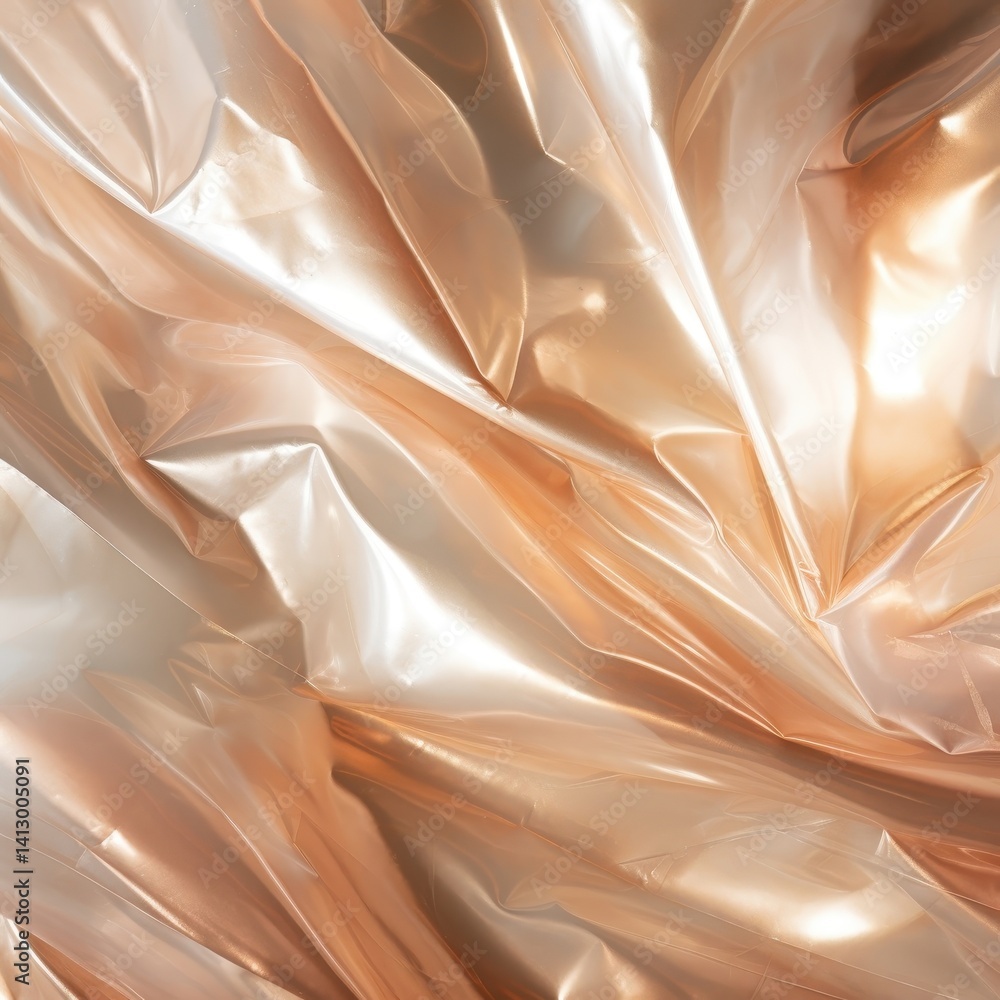 Transparent Cellophane Surface With Realistic Creases And Reflections For Album Art And Digital Media Packaging Design, Hi-Resolution Texture For Product Mockups
