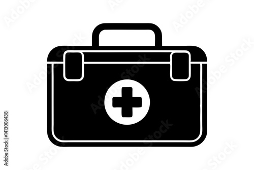 First Aid Kit Flat Icon – Medical Emergency Symbol for Healthcare Apps and Websites

