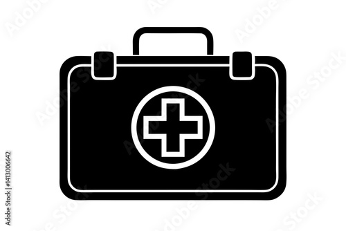 First Aid Kit Flat Icon – Medical Emergency Symbol for Healthcare Apps and Websites

