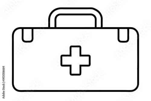 First Aid Kit Flat Icon – Medical Emergency Symbol for Healthcare Apps and Websites


