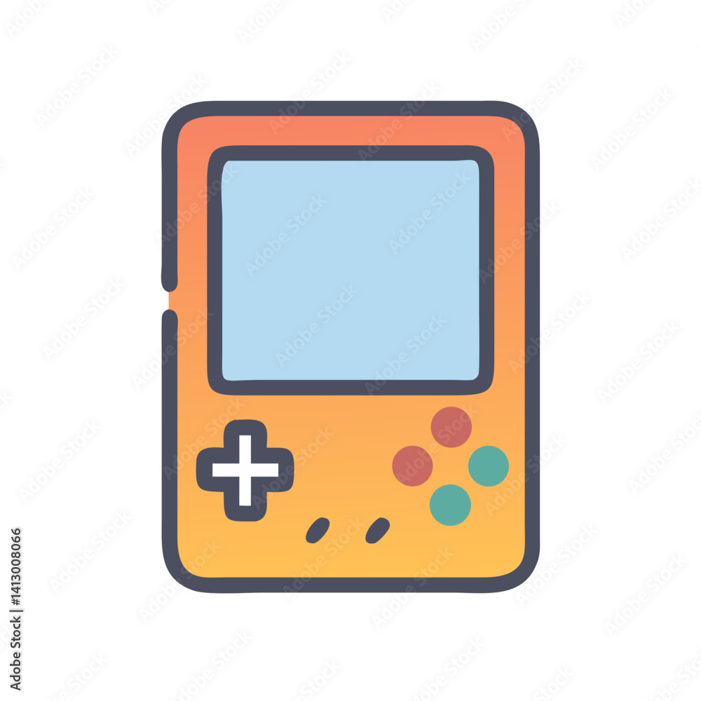 Handheld Game Console Icon Representing Digital Entertainment Handheld Game Console Icon Representing Digital Entertainment
