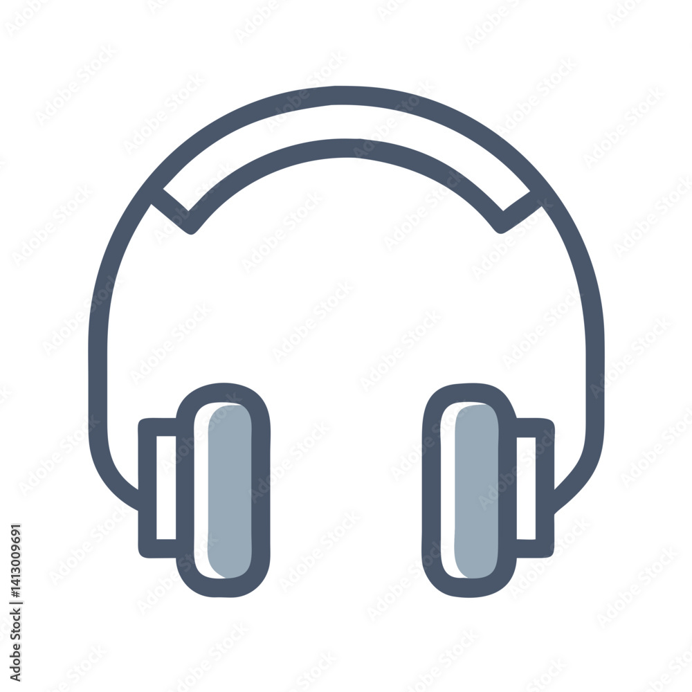 Headphones Icon – Audio Output Accessory and Sound Symbol Headphones Icon – Audio Output Accessory and Sound Symbol