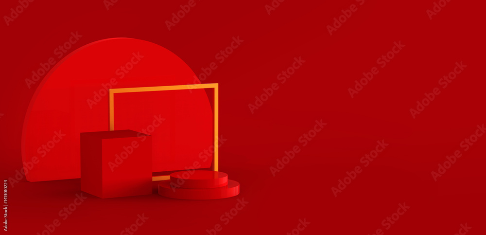 Red Geometric Display Background Red Geometric Display Background