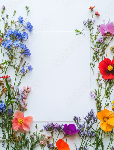 frame for postcards and photos in a frame of flowers