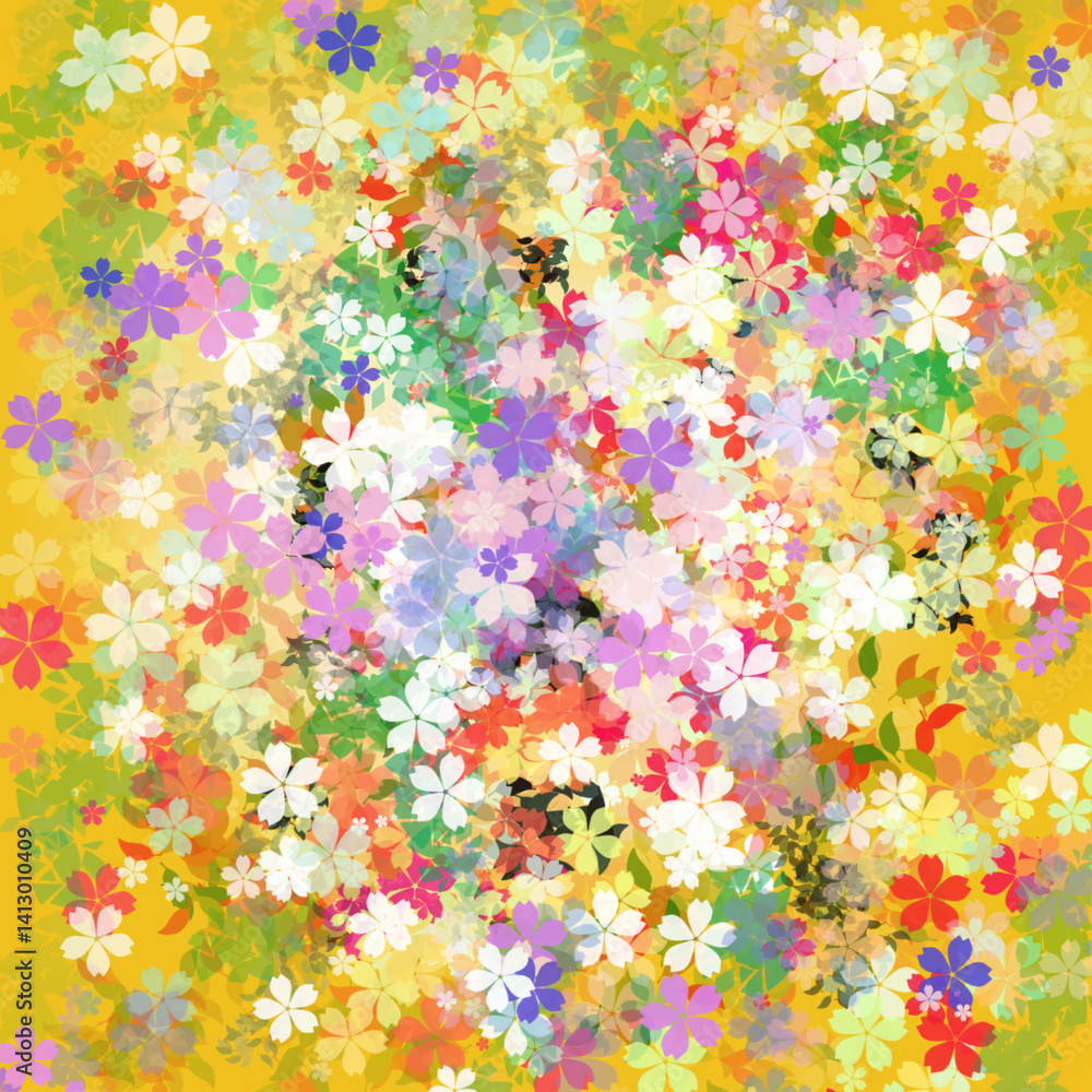 abstract watercolor background bright yellow flowers blooming on the holiday, spring ,the fist day of the season. abstract watercolor background bright yellow flowers blooming on the holiday, spring ,the fist day of the season.