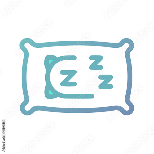 Hotel Pillow Icon – Sleep Comfort and Amenity Symbol