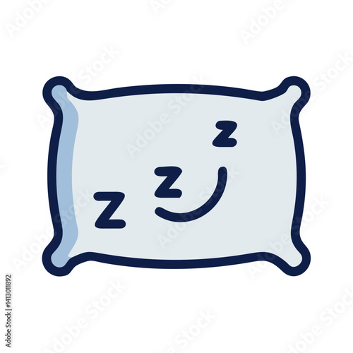 Hotel Pillow Icon – Sleep Comfort and Amenity Symbol