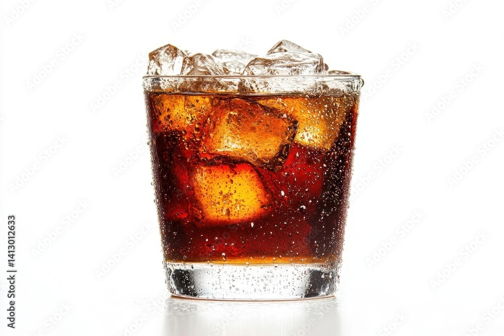 Pristine Ice Cubes with Crystal Clear Transparency and Dynamic Light Refraction on Clean White Background for Premium Beverage Photography