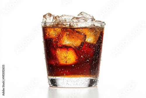 Obraz na płótnie Pristine Ice Cubes with Crystal Clear Transparency and Dynamic Light Refraction on Clean White Background for Premium Beverage Photography w salonie
