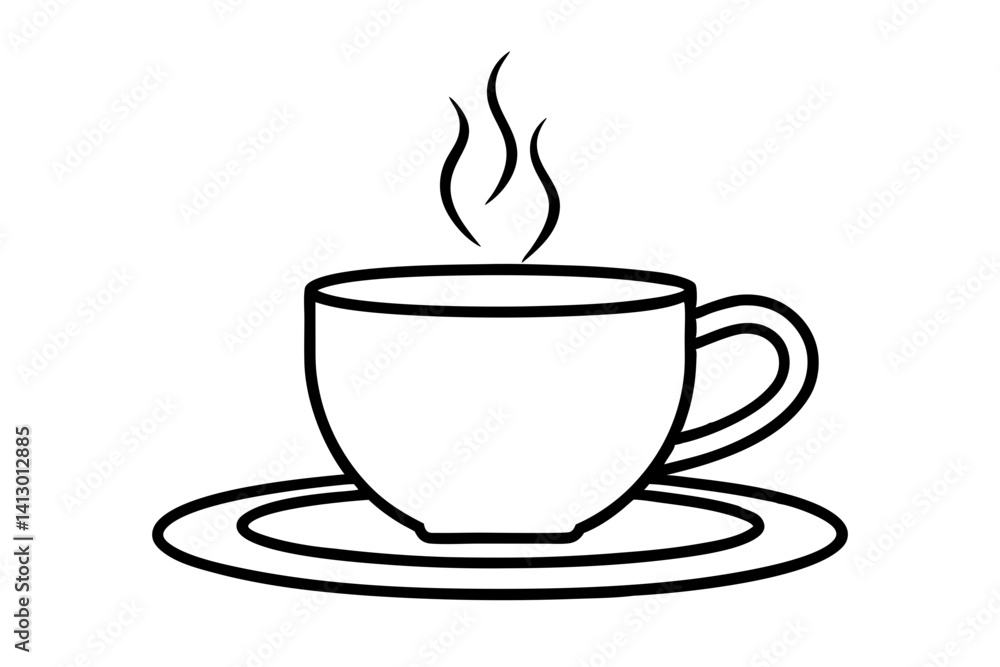 Minimalist Hot Coffee Cup with Plate Line Art – Perfect for Apps, Cafes, and Beverage Designs
Minimalist Hot Coffee Cup with Plate Line Art – Perfect for Apps, Cafes, and Beverage Designs