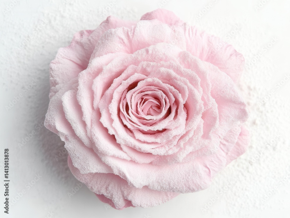 Romantic Pink Rose Composition for Wedding Stationery with Elegant Minimalist Design and Soft Natural Light