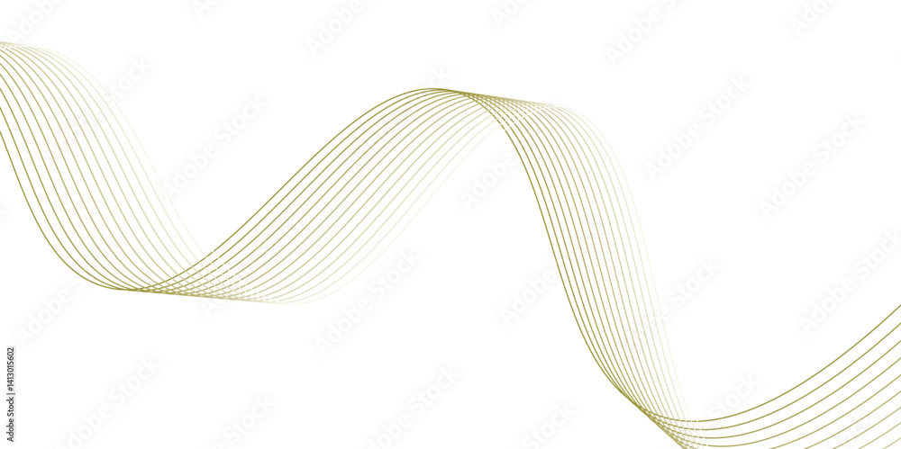 Fototapeta premium Abstract vector modern background with grey wavy lines and particles. Abstract wave element for design. Wave with lines created using blend tool. Curved wavy line, smooth stripe.