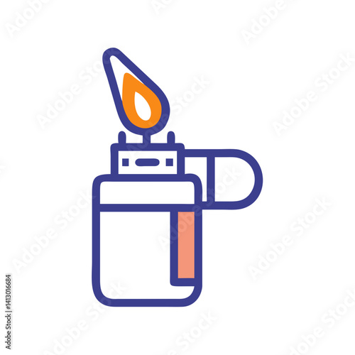 Lighter Icon – Fire Starting Tool Symbol for Camping, Survival, and Utility