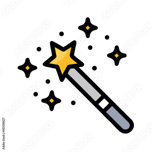 Magic Wand Icon Representing Party Entertainment