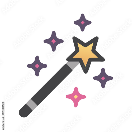 Magic Wand Icon Representing Party Entertainment