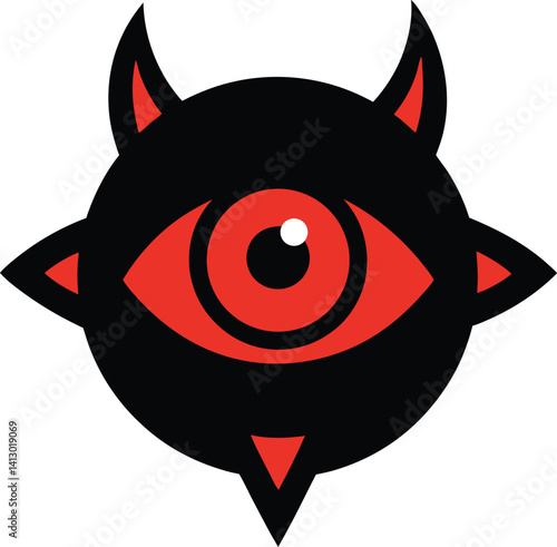 red devil face