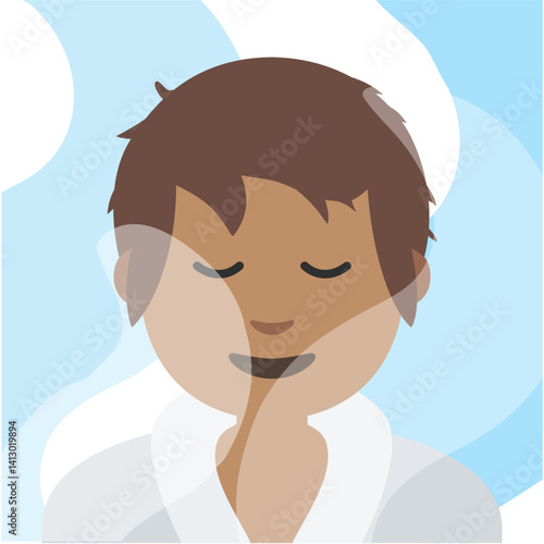 Person in Steamy Room