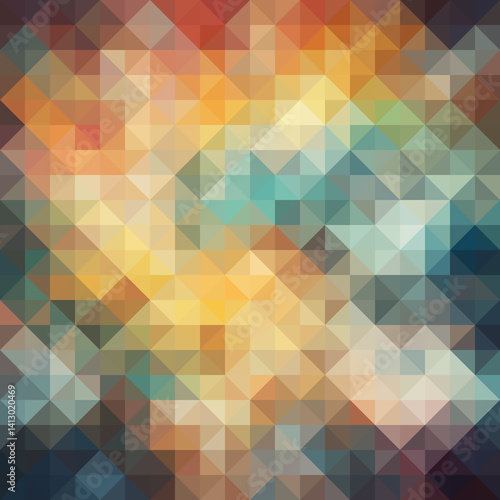 Colorful polygonal abstract background. Low poly effect. Polygon backdrop.