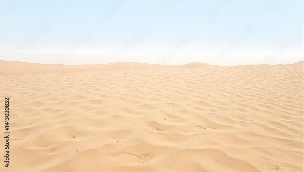Explore the intricate beauty of wind shaped desert dunes under a vast clear sky in this mesmerizing photograph Explore the intricate beauty of wind shaped desert dunes under a vast clear sky in this mesmerizing photograph