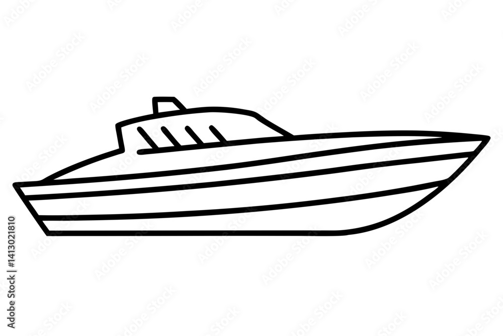 Speedboat Icon – Minimal Motorboat Line Art Vector
Speedboat Icon – Minimal Motorboat Line Art Vector