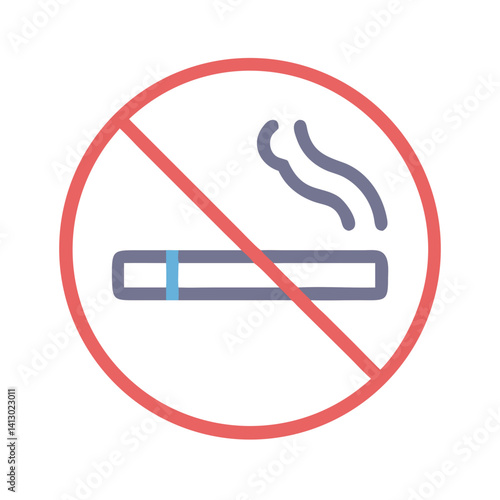 No Smoking Icon Representing Smoke-Free Room
