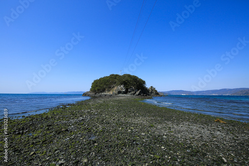 Obraz na płótnie 愛媛県八幡浜市 ねずみ島の風景 w salonie