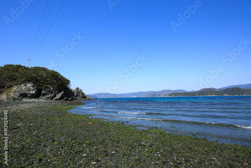 Obraz na płótnie 愛媛県八幡浜市 ねずみ島の風景 w salonie