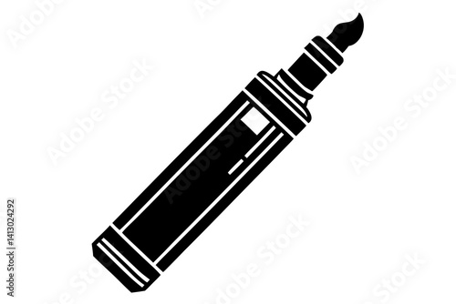 Vape Pen or E-Cigarette Flat Vector Icon for Modern Smoking Alternatives

