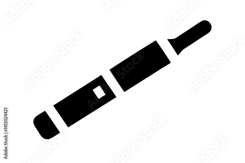 Vape Pen or E-Cigarette Flat Vector Icon for Modern Smoking Alternatives


