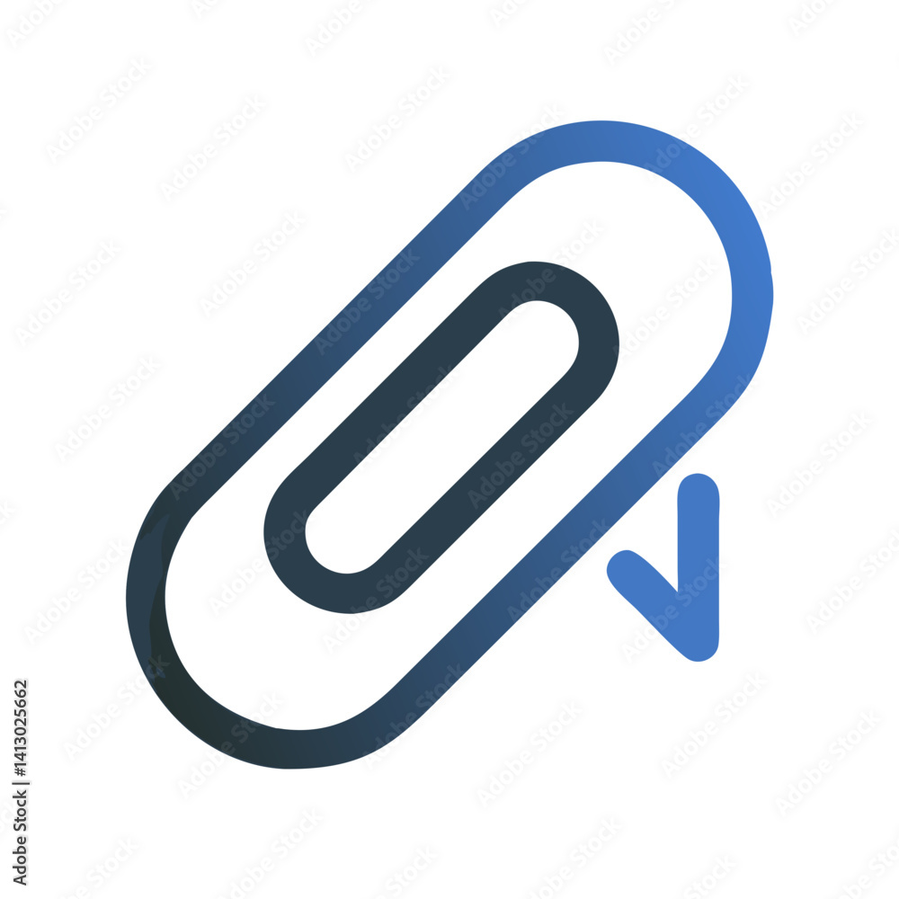 Paperclip Icon Representing Attachment in Message Paperclip Icon Representing Attachment in Message