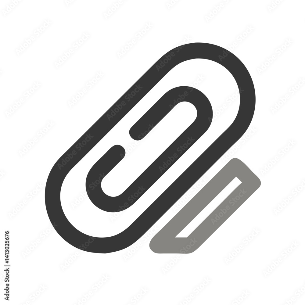 Paperclip Icon Representing Attachment in Message Paperclip Icon Representing Attachment in Message