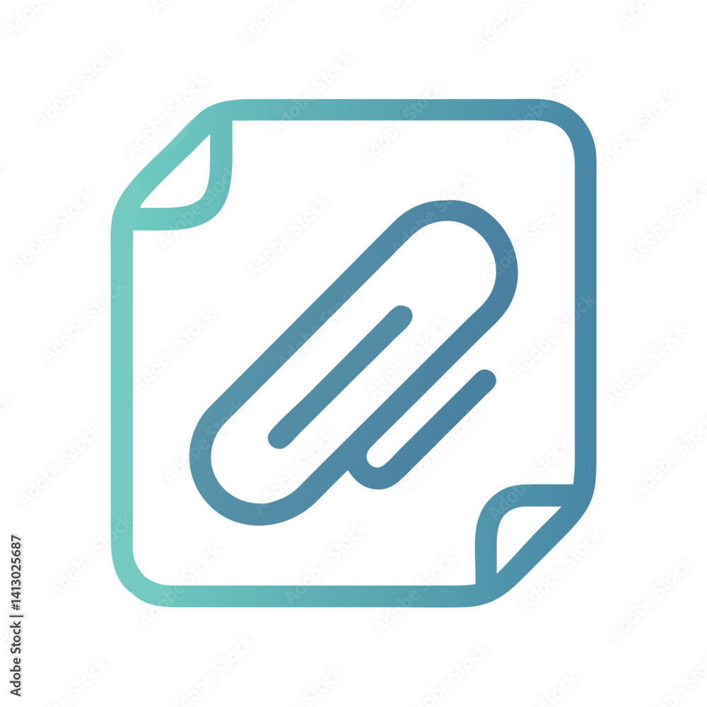 Paperclip Icon Representing Attachment in Message Paperclip Icon Representing Attachment in Message