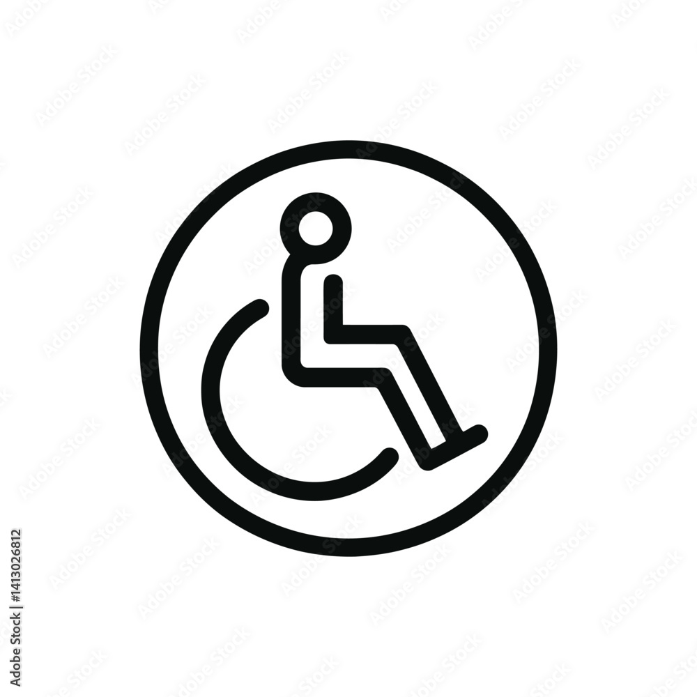 Wheelchair Accessibility Icon, Disability Access Symbol, Handicap Sign, Inclusive Design Wheelchair Accessibility Icon, Disability Access Symbol, Handicap Sign, Inclusive Design