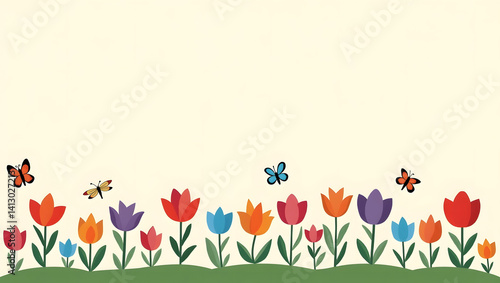Tulip flowers background