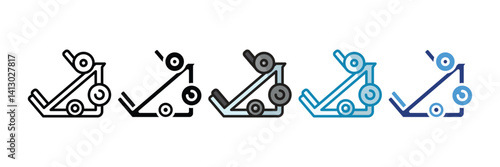 Leg Press Icon Set Multiple Style Collection