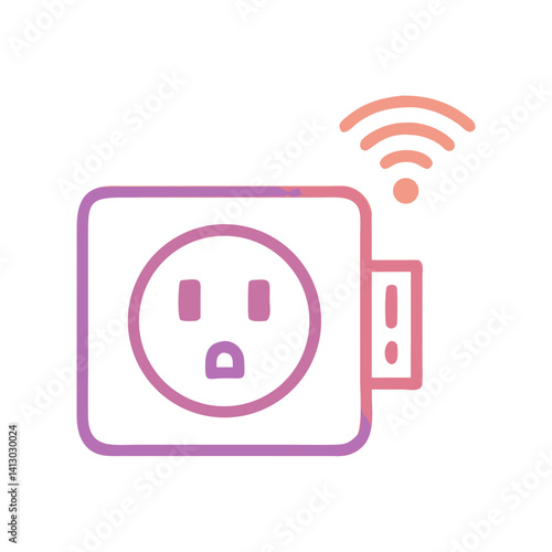 Power Outlet Icon Representing Smart Electrical System