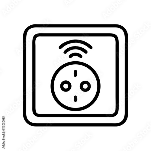 Power Outlet Icon Representing Smart Electrical System