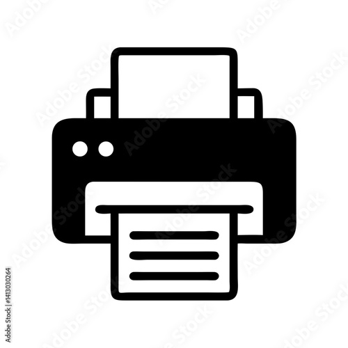 Printer Icon Representing Print Command