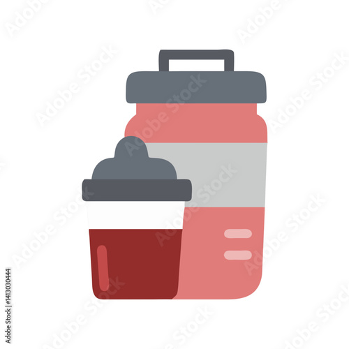 Protein Shaker Icon Representing Workout Supplement