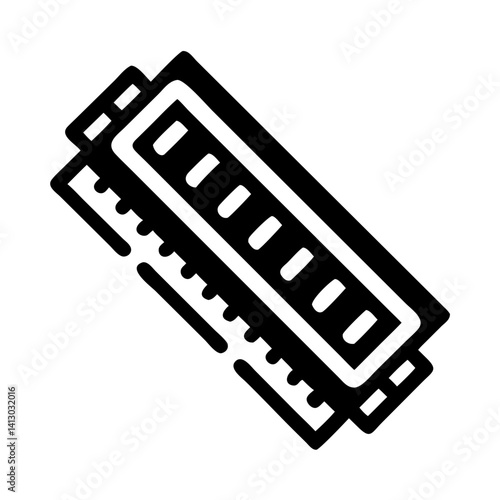 RAM Module Icon Representing Computer Memory Hardware