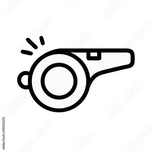 Referee Whistle Icon Representing Game Official Equipment