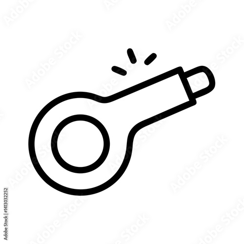 Referee Whistle Icon Representing Game Official Equipment