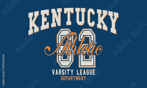 Kentucky Varsity League Athletic Department 1982 typography slogan with college varsity print for graphic tee t-shirt or sweatshirt.	
