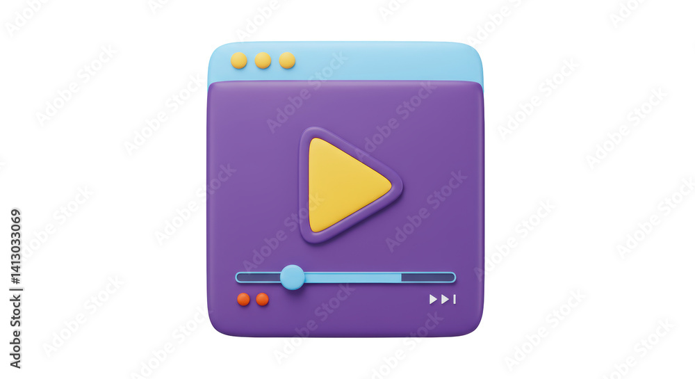 Isolated Purple Video Player Isolated Purple Video Player