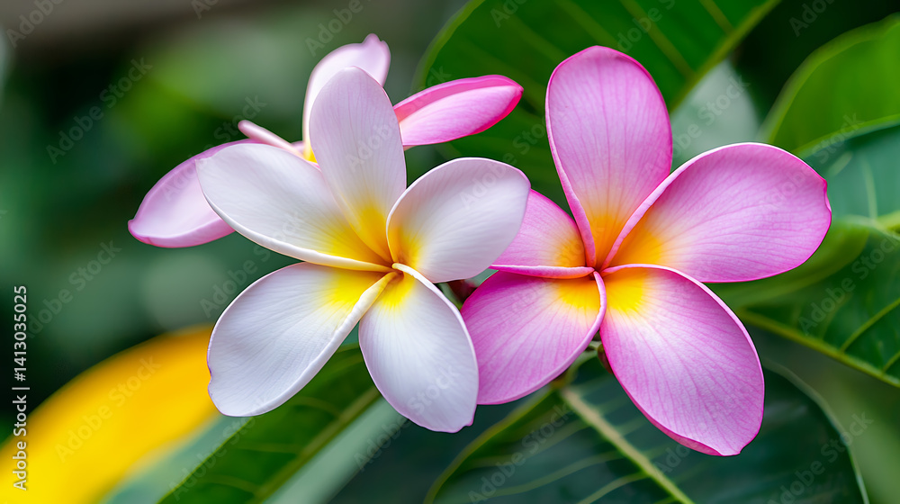 Fototapeta premium pink frangipani flower