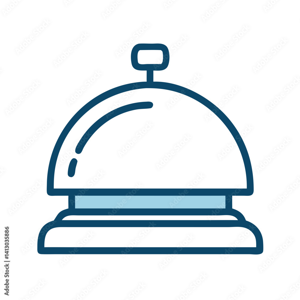 Service Bell Icon Representing Concierge Assistance Service Bell Icon Representing Concierge Assistance