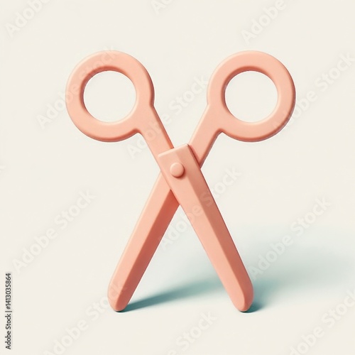 Stylish pastel-colored scissors on a light background for DIY projects, artistic expression, and creative design
