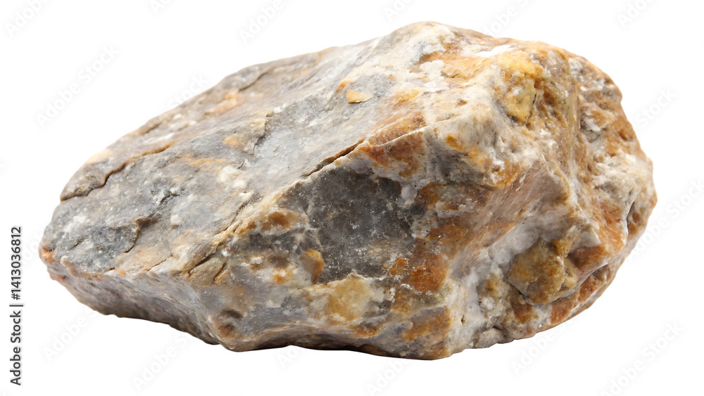 Obraz premium Large rock stone isolated on transparent background